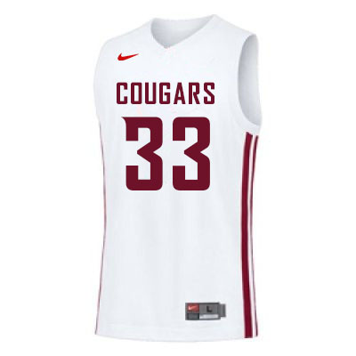 Men #33 Brandton Chatfield Washington State Cougars College Basketball Jerseys Sale-White - Click Image to Close